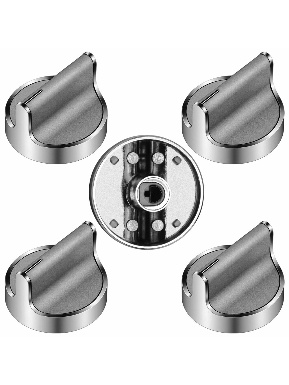 W10594481 Gas Stoven Knob for WhirlPool Cooktop Range Silver New